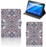 B2Ctelecom Lenovo Tab E10 Book Case Kunstleer/TPU Flower Tiles