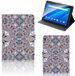 B2Ctelecom Lenovo Tab E10 Book Case Kunstleer/TPU Flower Tiles