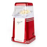 Nostalgia RHP310 Elektrische popcornmachine, 1,9 liter, gezonde olievrije popcorn met maatlepel, retro rood