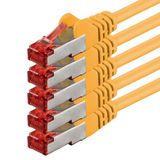 1aTTack.de 5x 0,25m Cat 6 Netwerkkabel Patchkabel RJ45 SFTP Geel