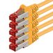 1aTTack.de 5x 0,25m Cat 6 Netwerkkabel Patchkabel RJ45 SFTP Geel