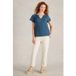 White Stuff Luella Top Brodé Bleu Marine Multi