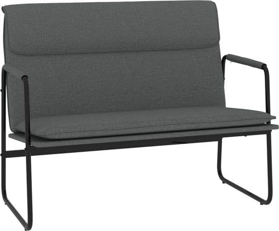 vidaXL Bankje Stof Donkergrijs 100x64x80 cm