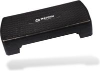 Matchu Sports Aerobic Step - Fitness Step - Stepbank - Zwart - Belastbaar tot 200kg - In hoogte verstelbaar