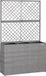 Casaria Polyrattan Bloembak – 3 Bakken Klimophek 83x30,5x146cm - Grijs