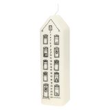 Dille &amp; Kamille Avent Bougie, Maison, Blanc, 20 cm