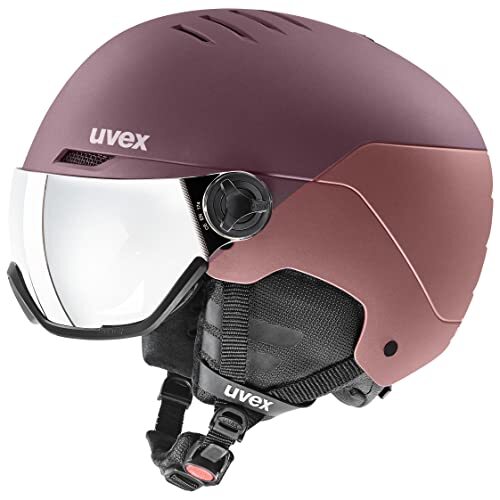 UVEX wanted visor, Skihelm Unisex-Volwassene, bramble - antique rose mat, 54-58 cm