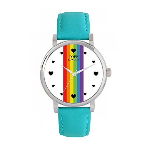 Toff London Pride Lineair wit hart wapenstokken Horloge - 5059911021036