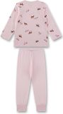 Sanetta Pyjama Dierenprint Lange Mouw Roze Katoen 140