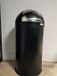 HELIT Metalen afvalbak klapdeksel - 50 liter - Metaal - Zwart