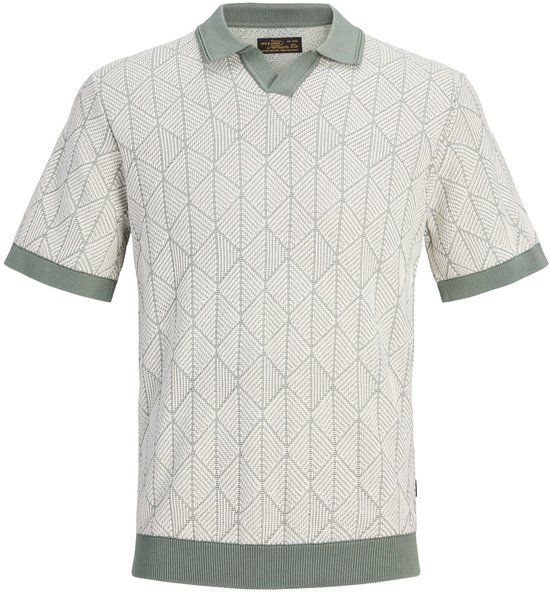 Jack & Jones Premium Gebreide polo met print - groen