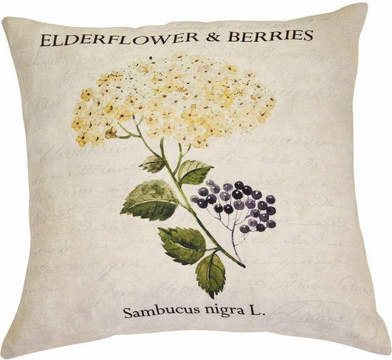 LOBERON Kussenhoes Sambucus wit/geel