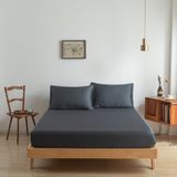 Boomba Bamboo Hoeslaken Space Blue donkerblauw 180x200 cm