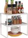 Sans marque Insert pour meuble de cuisine - set de 2 étagère à épices métal