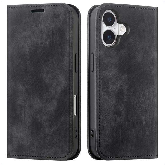 imoshion Slim Bookcase - Zwart - Geschikt voor Apple iPhone 16