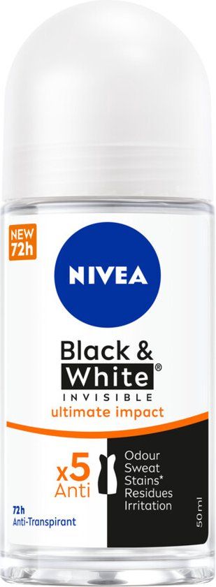 Nivea Black & White Ultimate Impact Deodorant Roller - 50ml