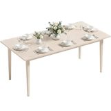 HOMCOM Eettafel Rechthoekig 180x90x75 cm Crèmewit Spaanplaat