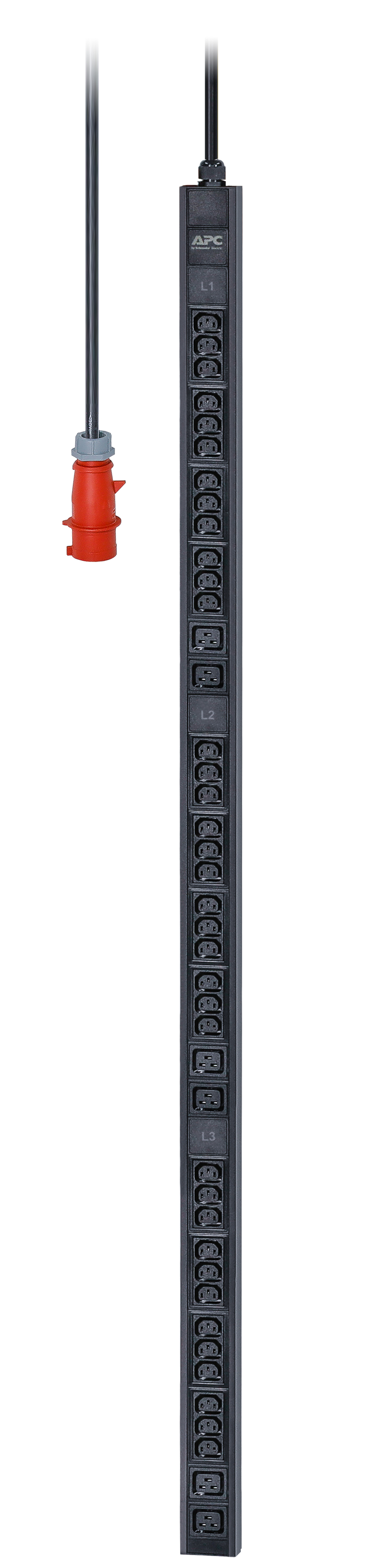 APC Easy PDU EPDU1216B - PDU - 0U - 16A - 400V - (36x)C13 & (6x)C19 - IEC60309 16A 3Fase stekker