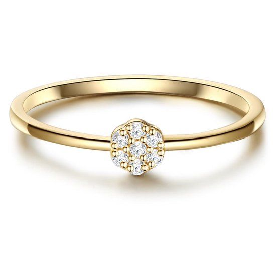 Glanzstücke München Ring Zilver 925 Zirkonia Witgoud Maat 56