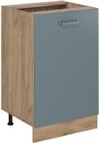Vicco Keukenonderkast R-Line, Blauw-grijs/Goudkleurig Eiken, 50 cm zonder werkblad
