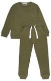 Minymo Kinderblouse- en Sweatshirt-set (2-delig) Dark Olive Maat 92