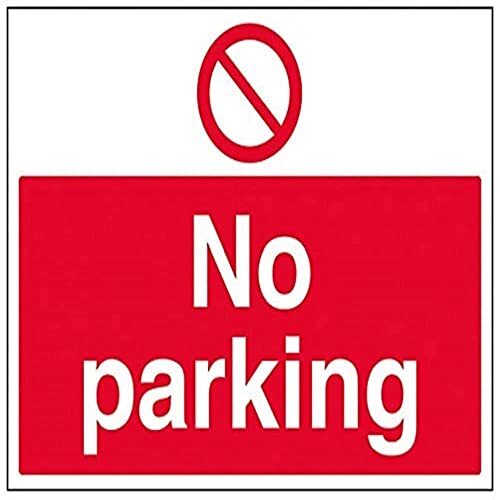 V Safety VSafety No Parking Sign - 400mm x 300mm - 1mm Rigid Plastic