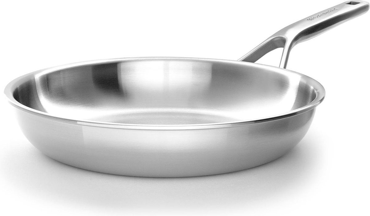 KitchenAid KA-MultiPly 3PLY Opn Frypan 24cm Uncoated