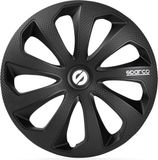 Sparco Wieldoppen Sicilia 15 Inch Abs Zwart Set Van 4