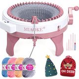 MIAOKE Breimachine, met 48 naalden, wevende breimolen, roterende naaldmachine voor volwassenen en kinderen, groot formaat handwerk speelgoed, voor handgebreide artikelen zoals mutsen, sjaals en handschoenen