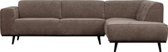 BePureHome Statement Corner Sofa Right - Rib - Taupe - 274x210x77 cm