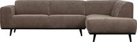 BePureHome Statement Corner Sofa Right - Rib - Taupe - 274x210x77 cm