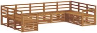 vidaXL - Buiten - bank - set - 9 - st - Naturel