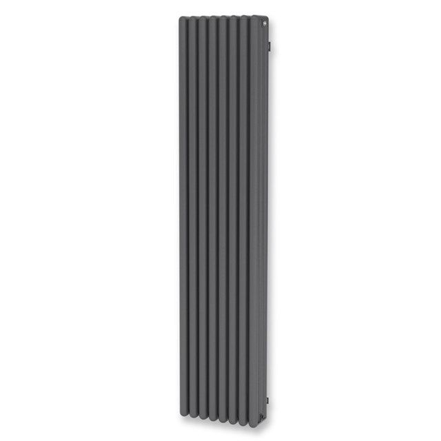 Maxaro Triton Designradiator - Donkergrijs Metallic - 3864 Watt - 39x180cm - Verticaal