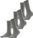 FALKE Family 3-Pack eenkleurig katoen multipack sokken dames grijs - maat 35-38