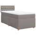 VidaXL Boxspringbed met matras, taupe, 90x190 cm, gestoffeerd