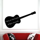 Ambiance Sticker Schoolbordsticker - uitwisbare zelfklevende muurstickers - AKOESTISCHE GITAAR - 40x110cm