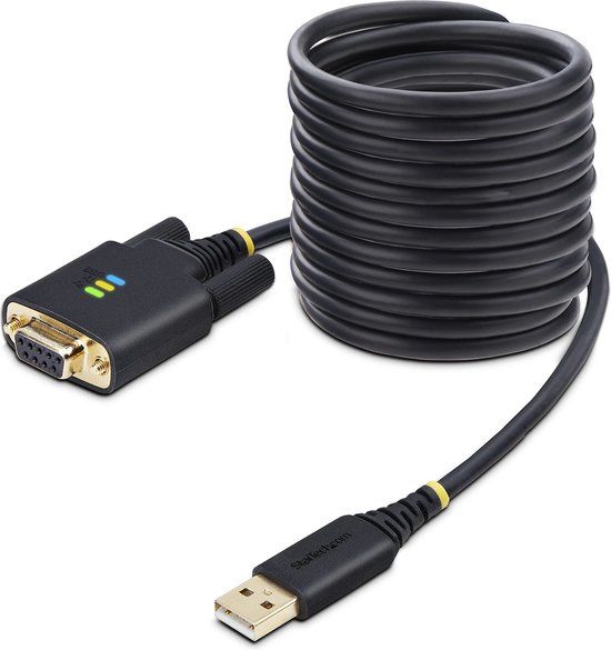 StarTech.com 3m USB naar Seriële Kabel - USB Type-A naar DB-9 - Zwart