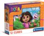 Clementoni Dora The Explorer 12 Blokken Puzzel