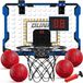 Omgoods - Mini Panier de Basket-ball d'intérieur - Set de Basket-ball à Suspendre à la Porte avec 4 Ballons