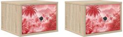 vidaXL Wandkastje AACHEN 2 stuks Sonoma Eiken 36 x 33 x 25 cm