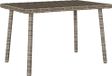 Table basse de jardin rectangulaire 60x40x37 cm poly rotin gris