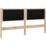 Tête de lit capitonnée marron 150 cm pin massif