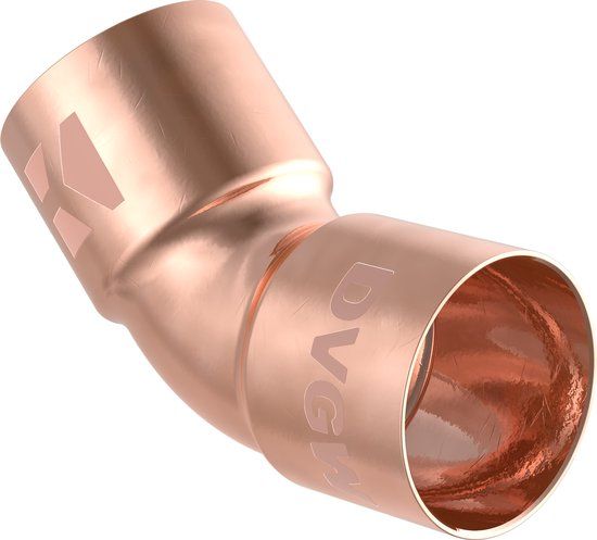 KIRCHHOFF CU Boog 45° - Blanco - 12 mm - 2 mofen (5041)