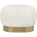 Privatefloor - Pouf en bouclette fausse fourrure tapissée - Boucles blanches - Luxe blanc