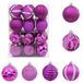 vidaXL Set de boules de Noël - 36 pièces - Lilas - 6 cm - Polystyrène