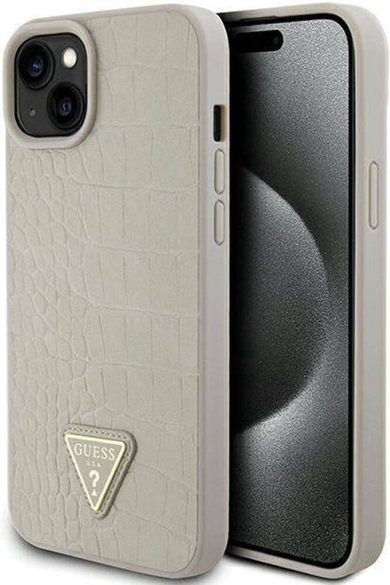 Guess Crocodile Triangle Back Case for Apple iPhone 15 - Gold