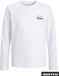 JACK&JONES JJBRANDON TEE LS CREW NECK JNR Jongens Lange mouwen shirts Maat 128 Katoen Wit