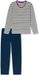 SCHIESSER Pyjama lang Dames 100% Katoen Effen Seasalt Maat 40