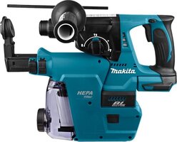Makita DHR242ZJW Combihamer - 18V - SDS-Plus - Zonder Accu's en Lader - In Mbox - Met Stofafzuiging