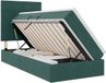vidaXL - Bed with storage and mattress - Dark Green - 100 x 200 cm - Velvet